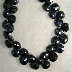 165 CTS BLACK MYSTIC SPINEL TEAR DROPS STRAND 8x8 MM