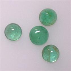 1.74 CTS LOT OF ROUND EMERALD CABOCHON - DIFFERENT SIZES