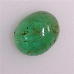 3.66 CTS OVAL EMERALD CABOCHON 9x7 MM