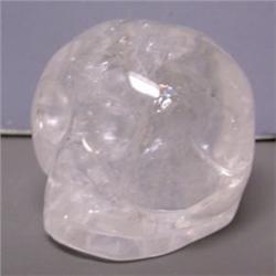 2640 CARVED ROCK CRYSTAL SKULL 