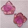 Image 1 : 5.64 CTS PAIR OF CARVED TOURMALINE 10x10 MM