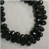 Image 1 : 170 CTS BLACK SPINEL BRIOLETTE STRAND 8x6 MM