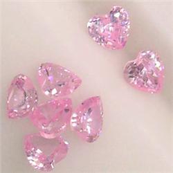 5.50 CTS LOT OF SEVEN CUBIC ZIRCONIA HEARTS 5X5 MM