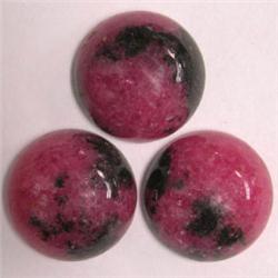 60 CTS ROUND RHODONITE CAB. 17 MM