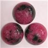 Image 1 : 60 CTS ROUND RHODONITE CAB. 17 MM