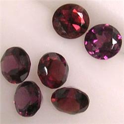 4 CTS LOT OF SIX ROUND RHODOLITE 5 MM