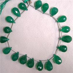 81 CTS GREEN ONYX BRIOLETTE STRAND 13x7-9x6 MM