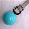 Image 1 : 20 MM S. SILVER STAB TURQUOISE UNISEX PENDANT