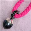 Image 1 : S. SILVER 12 MM BLACK TAHITIAN PEARL AND HEMATITE UNISEX PENDANT