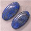 Image 1 : 40 CTS 2 OVAL LAPIS LAZULI  BEADS 30X15 MM