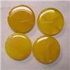 Image 1 : 24 MM LOT OF 4 ROUND YELLOW AGATE BEADS 