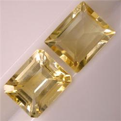 8.40 CTS PAIR OF EMERALD CUT CITRINE 11x9 MM