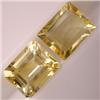 Image 1 : 8.40 CTS PAIR OF EMERALD CUT CITRINE 11x9 MM