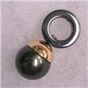 Image 1 : 14K GOLD 11 MM BLACK TAHITIAN PEARL AND HEMATITE UNISEX PENDANT