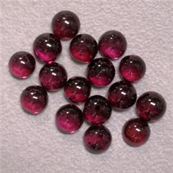 7.80 CTS LOT OF 16 ROUND GARNET CABOCHONS 4 MM