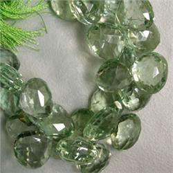 460 CTS GREEN AMETHYST TEAR DROP STRAND 15x13 MM