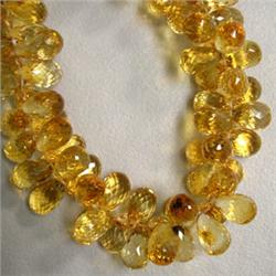 310 CTS GOLDEN CITRINE BRIOLETTE STRAND 10x7 MM