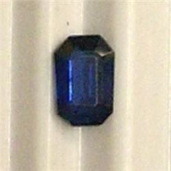 0.45 CTS EMERALD CUT SAPPHIRE 5x3 MM - NATURAL COLOR