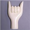 Image 1 : 10 CTS CARVED VINTAGE IVORY HAND 30x17 MM