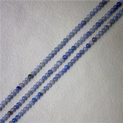 THREE STRANDS OF 2 MM BLUE LACE AGATE