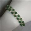 Image 1 : 5 MM TWO AVENTURINE AND QUARTZ  STRETCH BRACELET