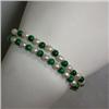 Image 1 : 4 MM TWO MALACHITE AND FRESHWATER PEARL STRETCH BRACELET