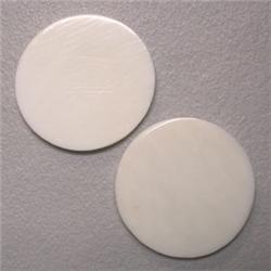 10 CTS PAIR OF VINTAGE IVORY COIN SHAPED PIECES 19x2 MM