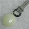 Image 1 : S. SILVER 20 MM NEW JADE AND HEMATITE UNISEX PENDANT - 33 MM LONG