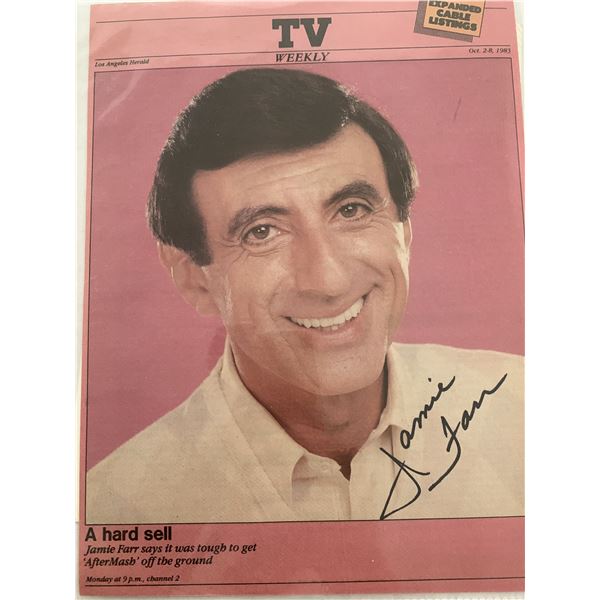MASH Jamie Farr signed magazine page