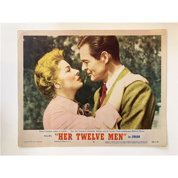 Her Twelve Men original 1954 vintage lobby card