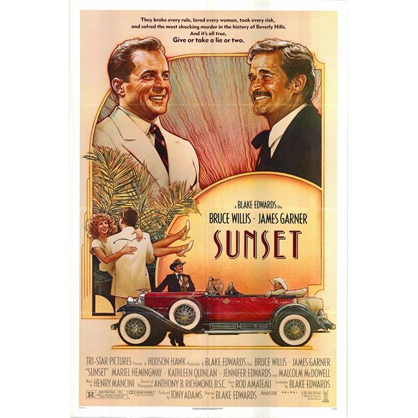 Sunset original 1988 vintage one sheet poster