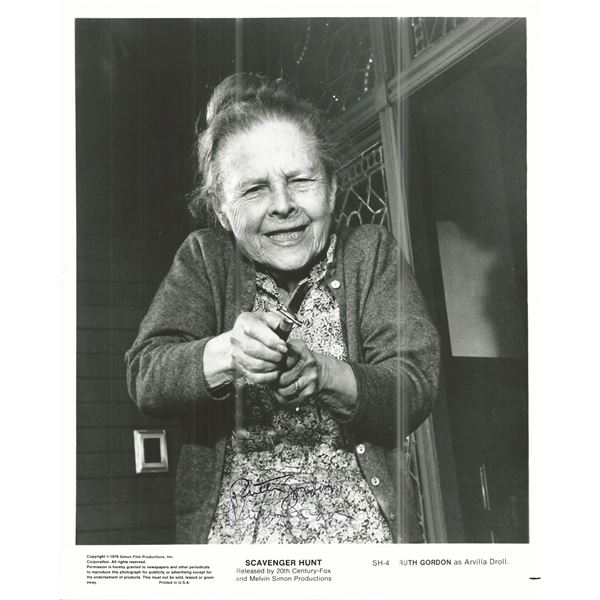 Scavenger Hunt Ruth Gordon signed photo