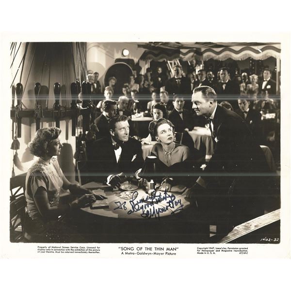 Song of the Thin Man Myrna Loy Signed Movie Photo