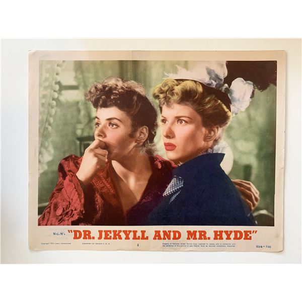 Dr. Jekyll and Mr. Hyde original 1954R vintage lobby card