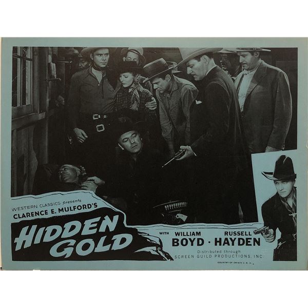 Hidden Gold original 1940 vintage lobby card
