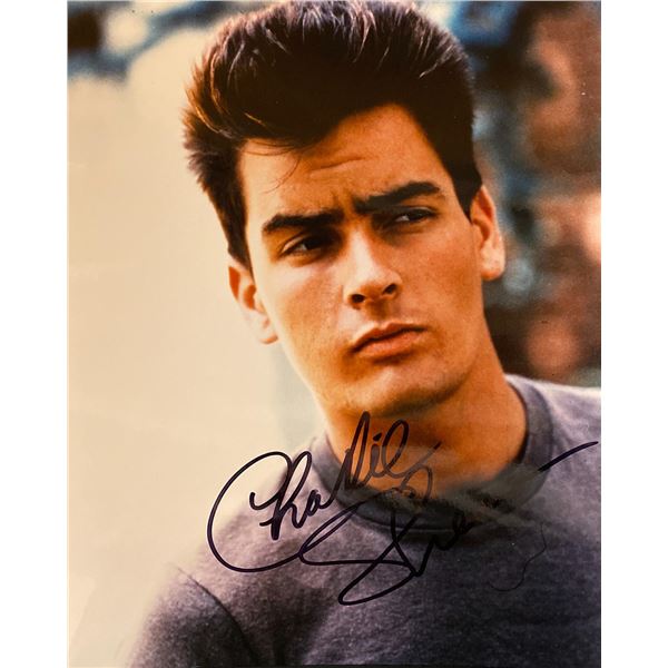Charlie Sheen signed photo
