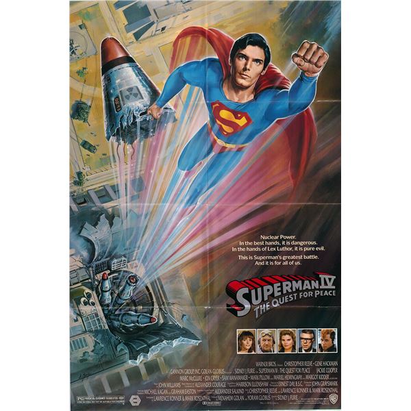Superman IV: The Quest for Peace original 1987 vintage one sheet movie poster
