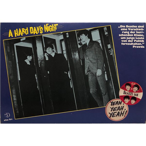 A Hard Day's Night original 1982R vintage lobby card
