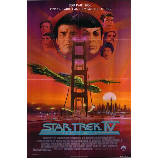 Star Trek IV: The Voyage Home original 1986 vintage one sheet poster