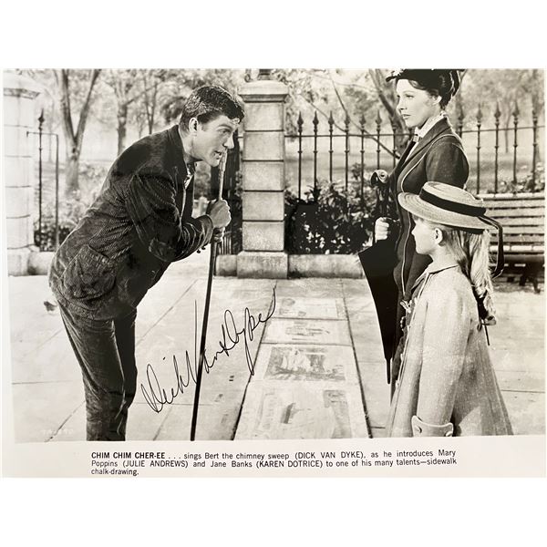 Mary Poppins Dick Van Dyke Signed Movie Photo