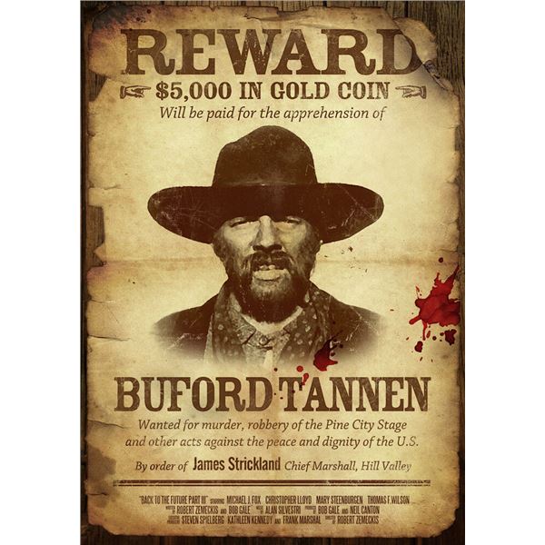 Back To The Future 3 poster prop