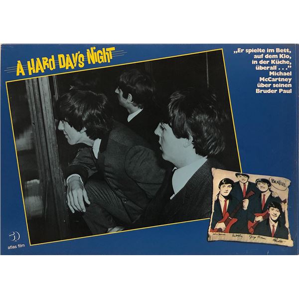A Hard Day's Night original 1982R vintage lobby card