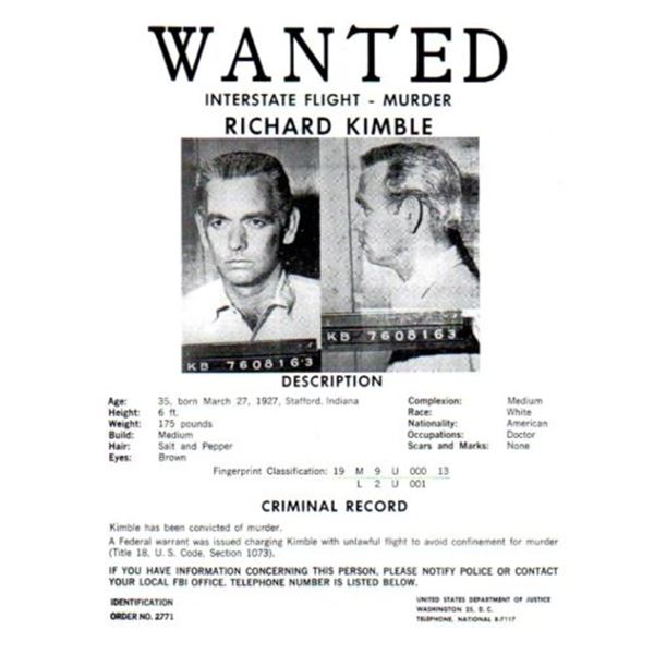 The Fugitive Wanted Poster Prop Print