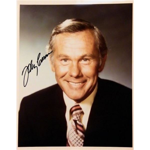 Johnny Carson signed portrait photo