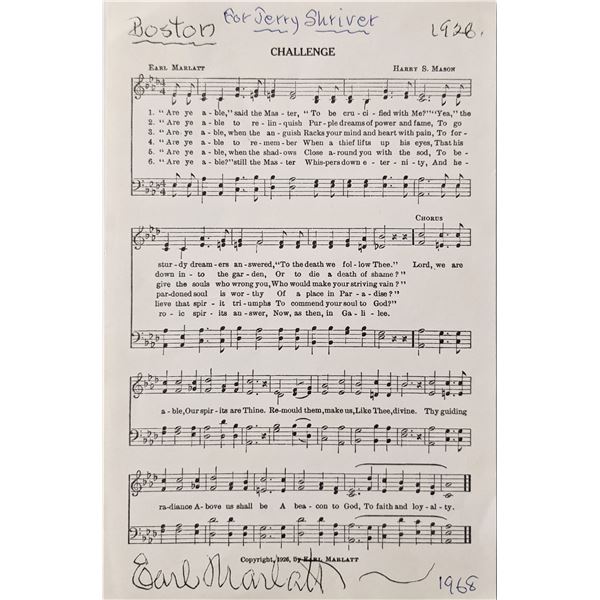 Earl Marlatt Challenge Sheet Music
