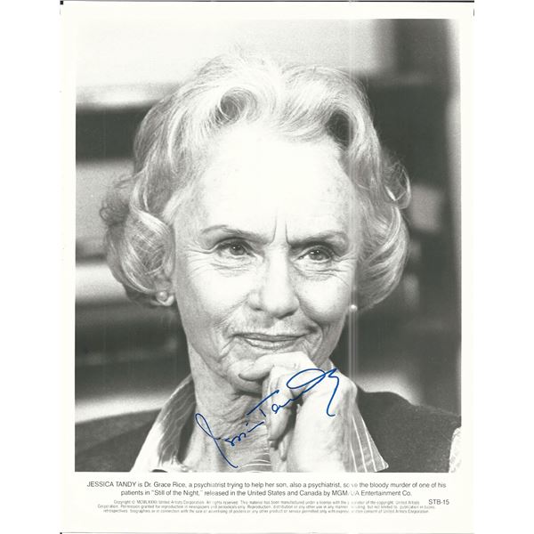 Still of the Night Jessica Tandy Signed Movie Photo