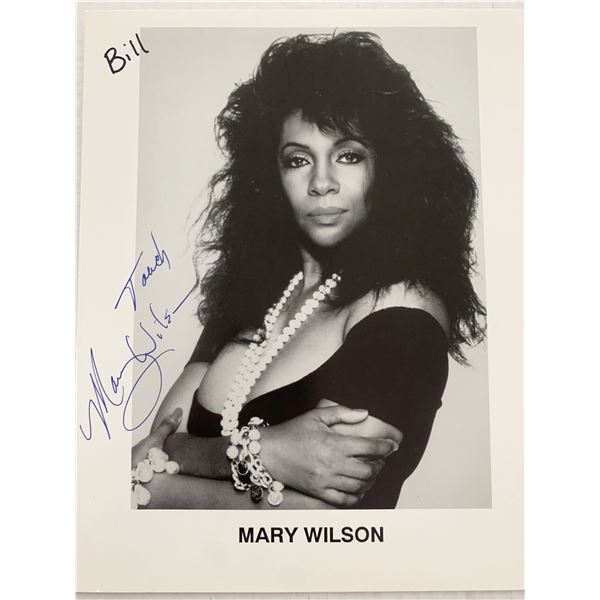 The Supremes Mary Wilson signed photo