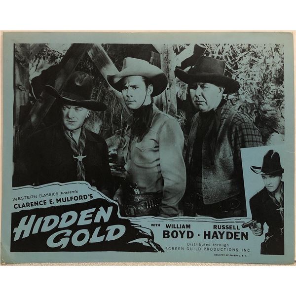 Hidden Gold original 1940 vintage lobby card