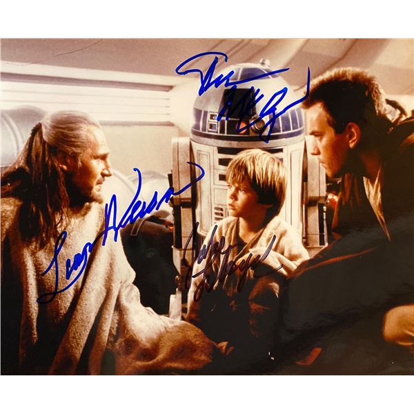 Star Wars: Episode I – The Phantom Menace Jake Lloyd, Ewan McGregor, and Liam Neeson signed movie ph