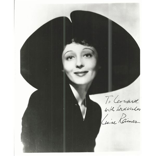 Luise Rainer Signed Photo